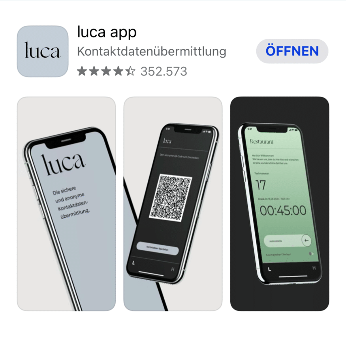 Luca App im App-Shop